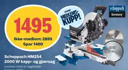 Coop Obs Scheppach HM254 2000 W kapp- og gjærsag tilbud