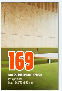 Coop Obs Kryssfinerplate K20/70 tilbud