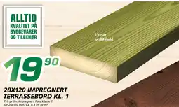 Coop Byggmix 28x120 impregnert terrassebord kl. 1 tilbud
