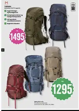 Sport Outlet TURSEKK Molladalen 55L/75 ryggsekk tilbud