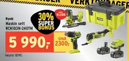 Montér Ryobi maskin sett RCK183N-240TM tilbud