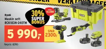 Ryobi maskin sett RCK183N-240TM