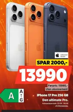 POWER iPhone 17 Pro 256 GB tilbud