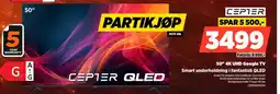 POWER Cep1er Qled 50" Smart underholdning i fantastisk QLED tilbud