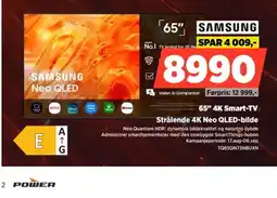 POWER Samsung 65" 4K Smart-TV tilbud