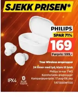 POWER Philips True Wireless ørepropper tilbud