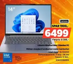 POWER Lenovo IdeaPad Slim 3 Bærbar PC tilbud