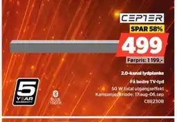 POWER Cepter 2.0-kanal lydplanke tilbud