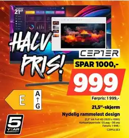 POWER Cepter 21,5"-skjerm tilbud