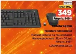 POWER Logitech tastatur og mus tilbud