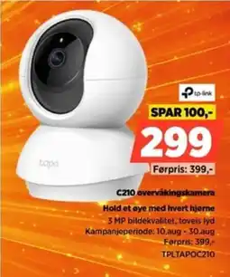 POWER Tp-link C210 overvåkingskamera tilbud