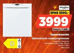 POWER Whirlpool Oppvaskmaskin tilbud