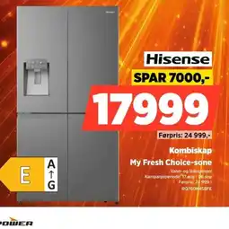 POWER Hisense Kombiskap My Fresh Choice-sone tilbud