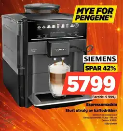 POWER Siemens Espressomaskin tilbud