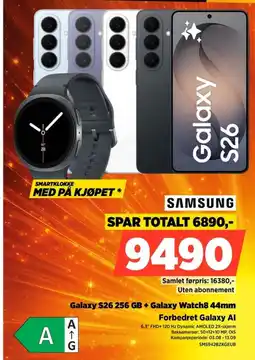 POWER Samsung Galaxy S26 256 GB + Galaxy Watch8 44mm tilbud