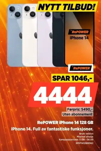 POWER RePOWER iPhone 14 128 GB tilbud