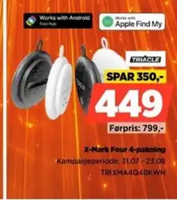 POWER Triacle X-Mark Four 4-pakning tilbud