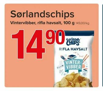 Spar Sørlandschips tilbud