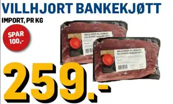 Price Lagerbutikk Villhjort bankekjøtt tilbud