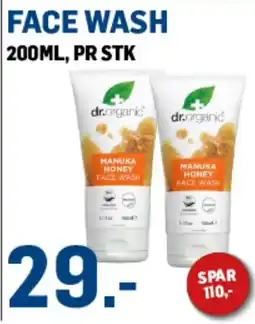 Price Lagerbutikk Dr.Organic face wash tilbud