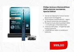 Clas Ohlson Philips sonicare diamondclean 9000 elektrisk tannbørste special edition tilbud