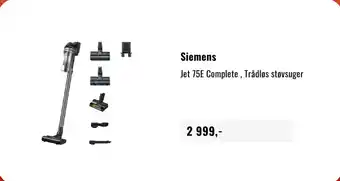 Siemens Jet 75E Complete , Trådløs støvsuger
