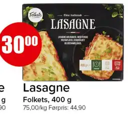 Spar Folkets Lasagne tilbud