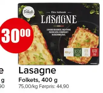 Spar Folkets Lasagne tilbud