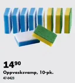 Biltema Oppvasksvamp, 10-pk. tilbud