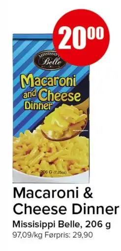 Spar Mississippi Belle Macaroni & Cheese Dinner tilbud