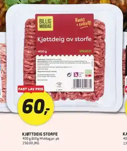 Bunnpris KJØTTDEIG STORFE tilbud