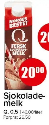 Spar Sjokolademelk tilbud