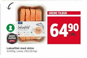 Meny Laksefilet med skinn tilbud