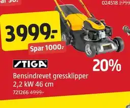 Jula Bensindrevet gressklipper 2,2 kW 46 cm tilbud
