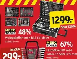 Jula Verktøykoffert med hjul 139 deler tilbud