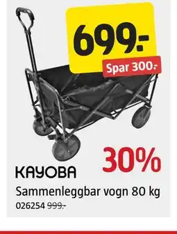 Jula Sammenleggbar vogn 80 kg tilbud