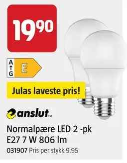 Jula Normalpære LED 2 -pk tilbud