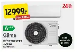 Jula Luftvarmepumpe 7,20 kW tilbud