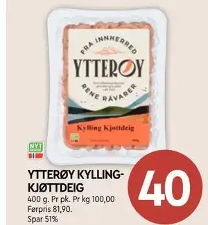 Coop Mega YTTERØY KYLLINGKJØTTDEIG tilbud