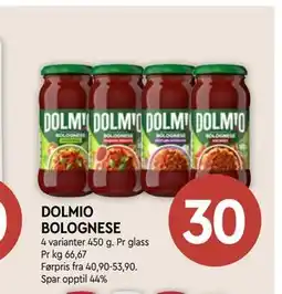 Coop Mega DOLMIO BOLOGNESE tilbud