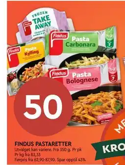 Coop Mega FINDUS PASTARETTER tilbud