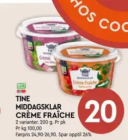 Coop Mega TINE MIDDAGSKLAR CRÈME FRAÎCHE tilbud