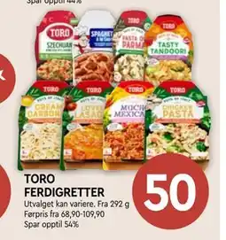 Coop Mega TORO FERDIGRETTER tilbud