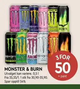 Coop Mega MONSTER & BURN tilbud