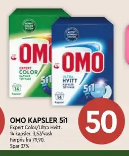 Coop Mega OMO KAPSLER 5 i 1 tilbud