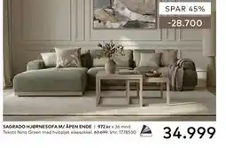 Skeidar SAGRADO HJØRNESOFA M/ ÅPEN ENDE tilbud