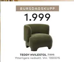 Skeidar TEDDY HVILESTOL tilbud