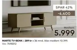 Skeidar MARTE TV-BENK tilbud