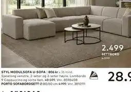Skeidar PORTO SOFABORDSETT tilbud