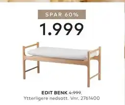 Skeidar EDIT BENK tilbud